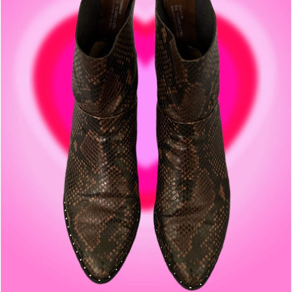 Treasure & Bond Farrah Python Studded Booties - image 2